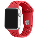 Curea iUni compatibila cu Apple Watch 1/2/3/4/5/6/7, 38mm, Silicon Sport, Red